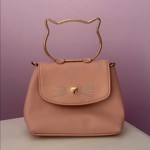 Light pink cat purse